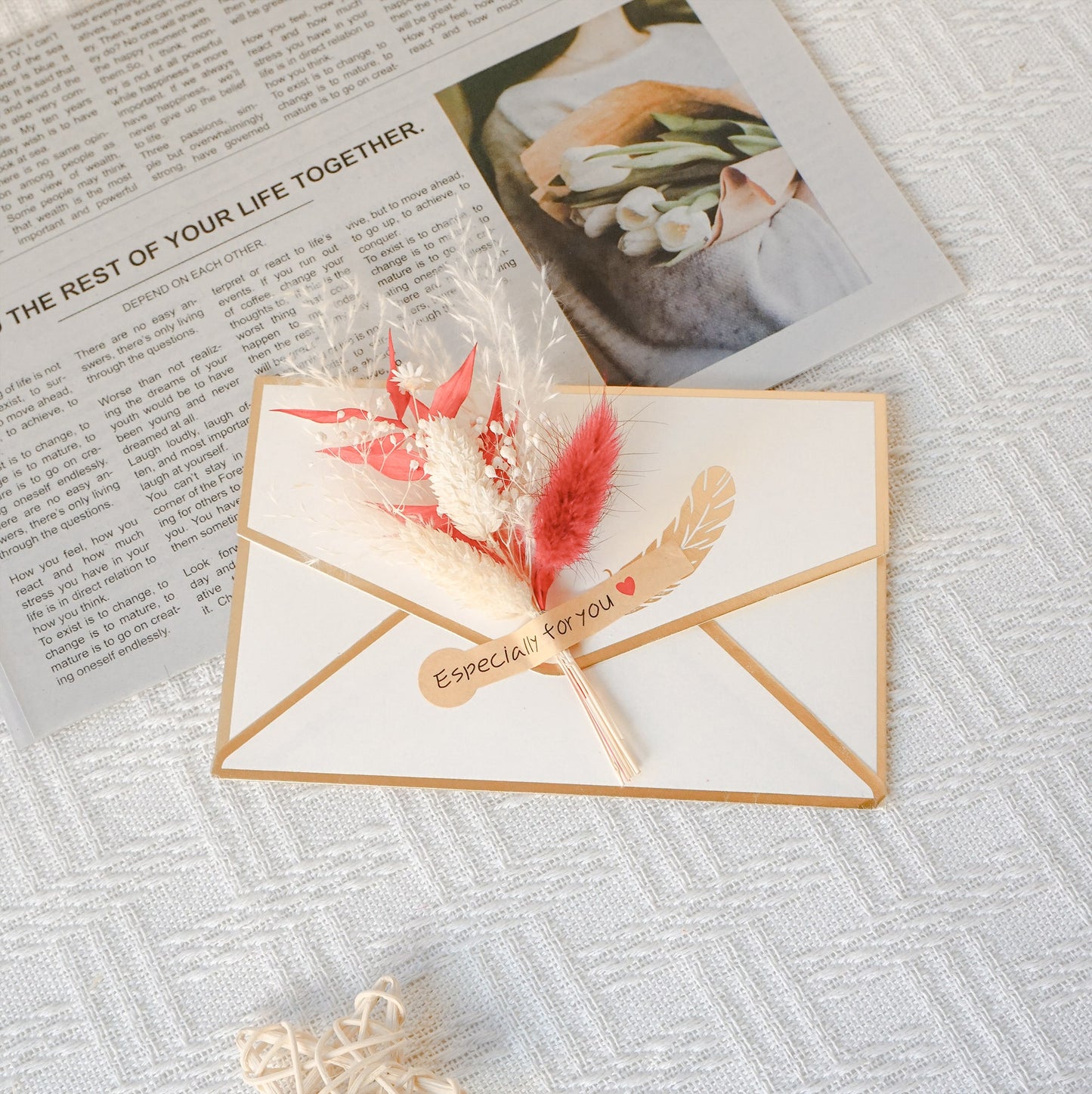 Mini Dried Mail Boutonniere