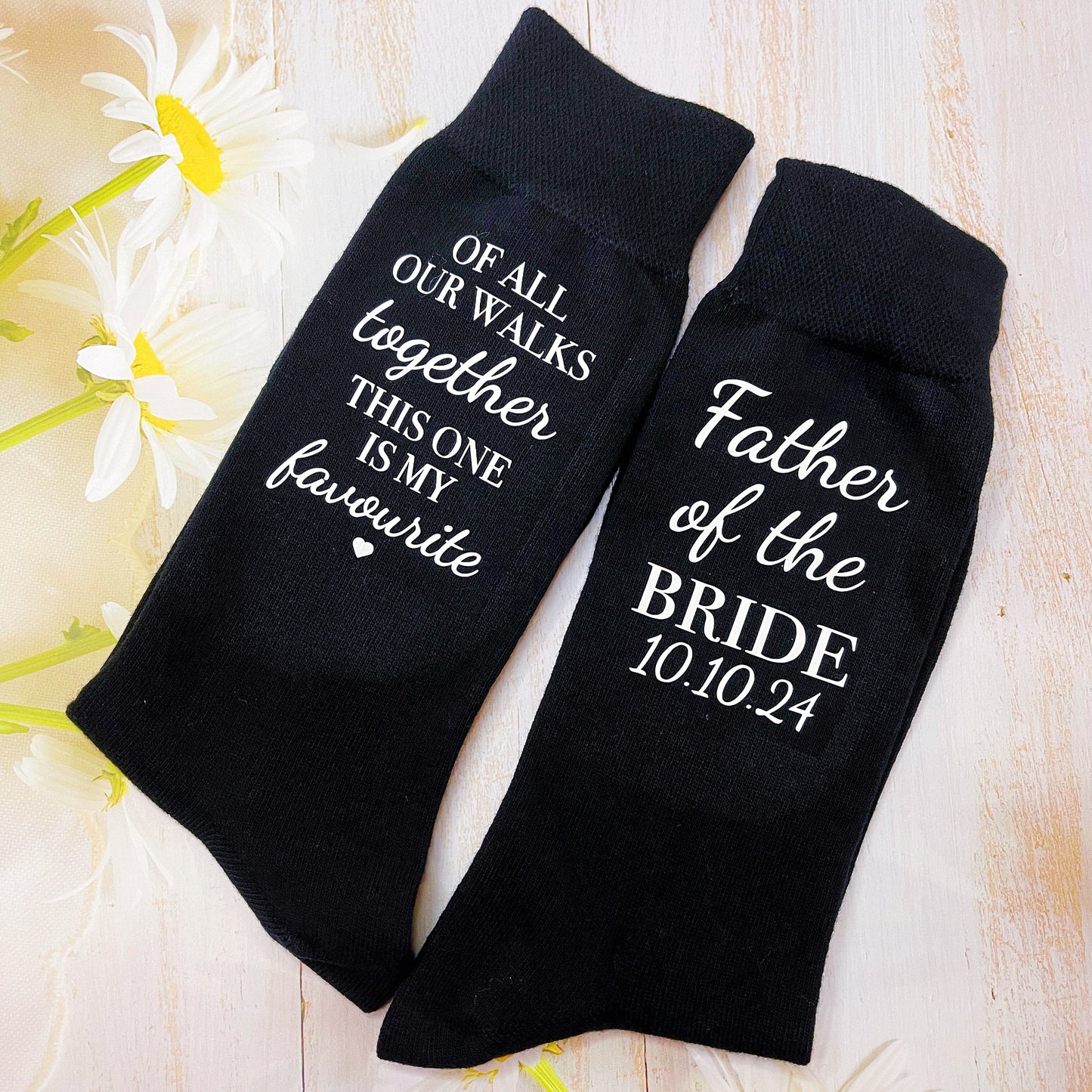 "Of all the walks we've taken together, this one is my favourite." -Wedding Socks