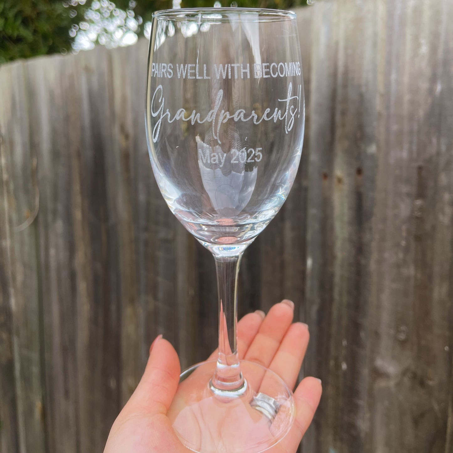 "PAIRS WELL WITH BECOMING......." Engraved Wine Glasses