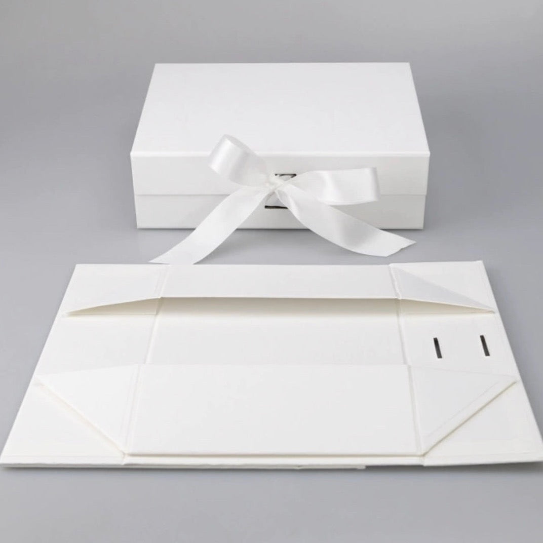 Baptism White Ribbon Gift Box