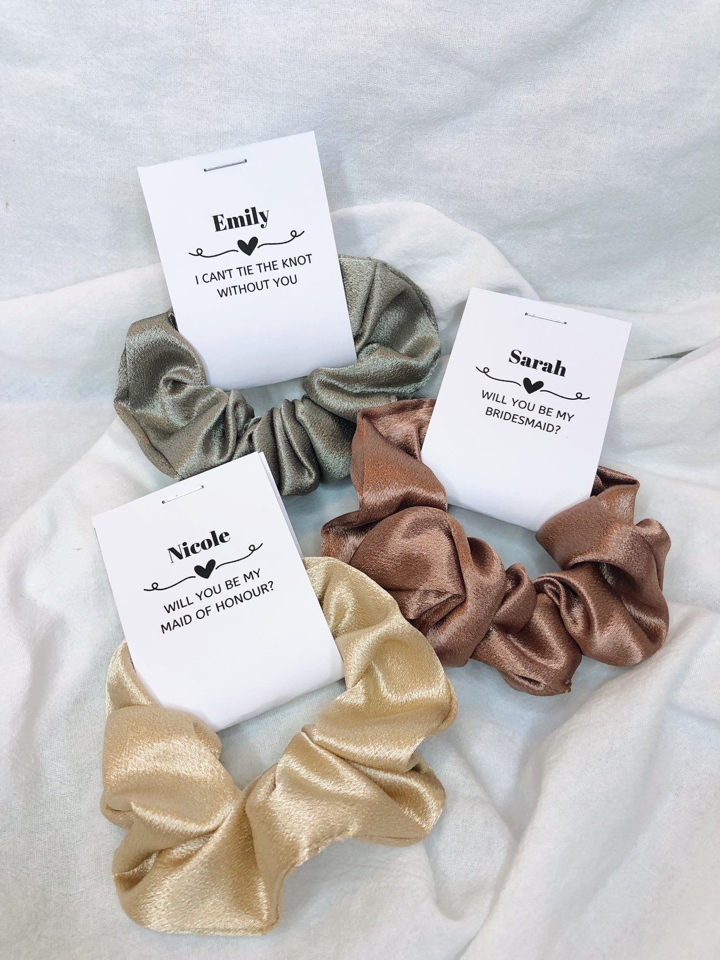 Scrunchies with Gift Tag