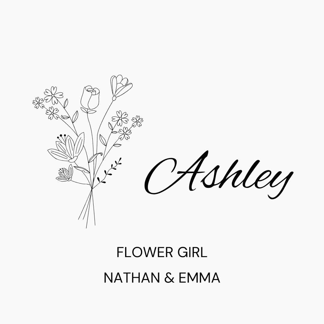 Flower Girl Travel Jewellery Box with Name