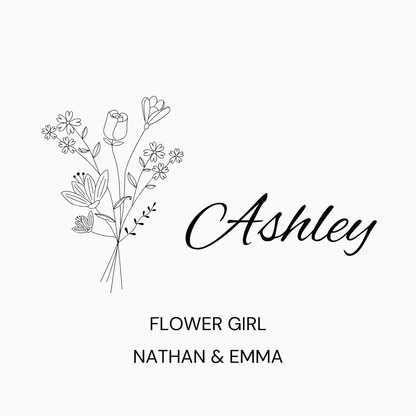 Flower Girl Travel Jewellery Box with Name