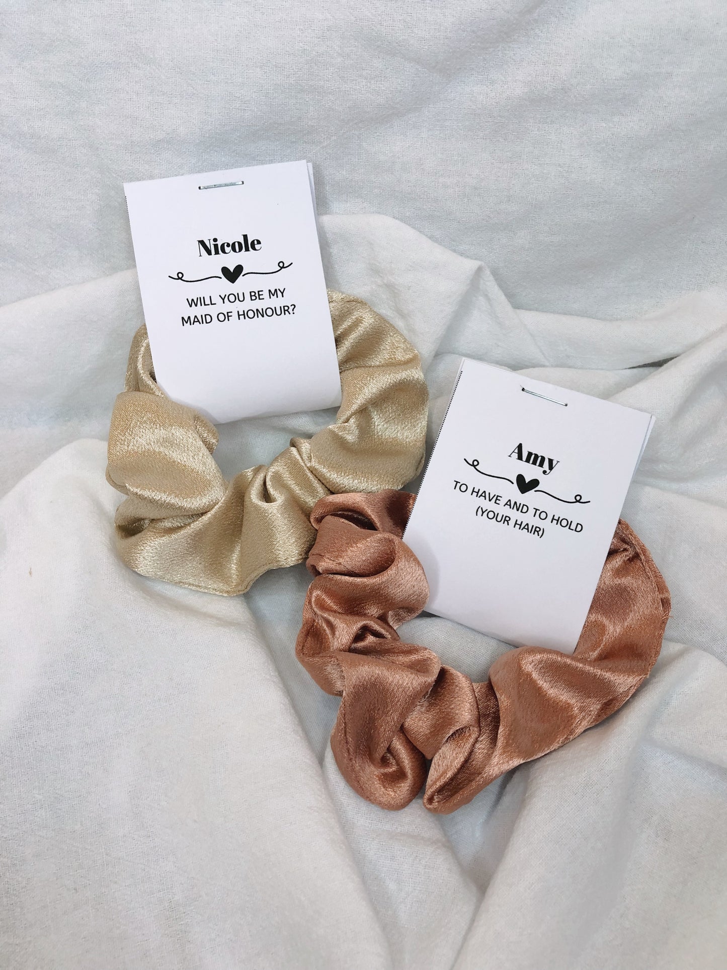 Scrunchies with Gift Tag