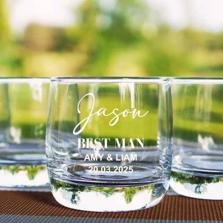 Engraved Bridal Party  Glass