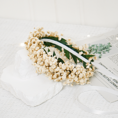 Eucalyptus & Baby’s Breath Dried Flower Crown