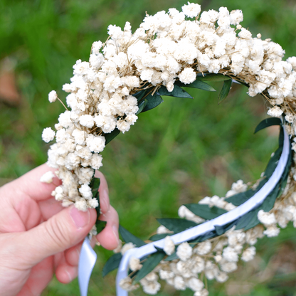Eucalyptus & Baby’s Breath Dried Flower Crown