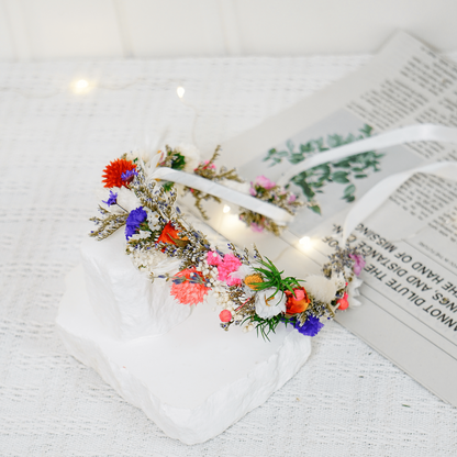 Forget-Me-Not & Baby’s Breath Dried Flower Crown