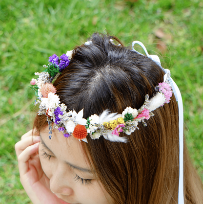 Forget-Me-Not & Baby’s Breath Dried Flower Crown