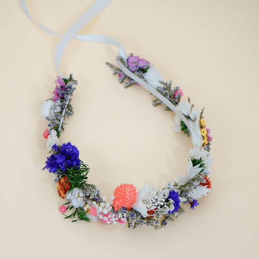 Forget-Me-Not & Baby’s Breath Dried Flower Crown