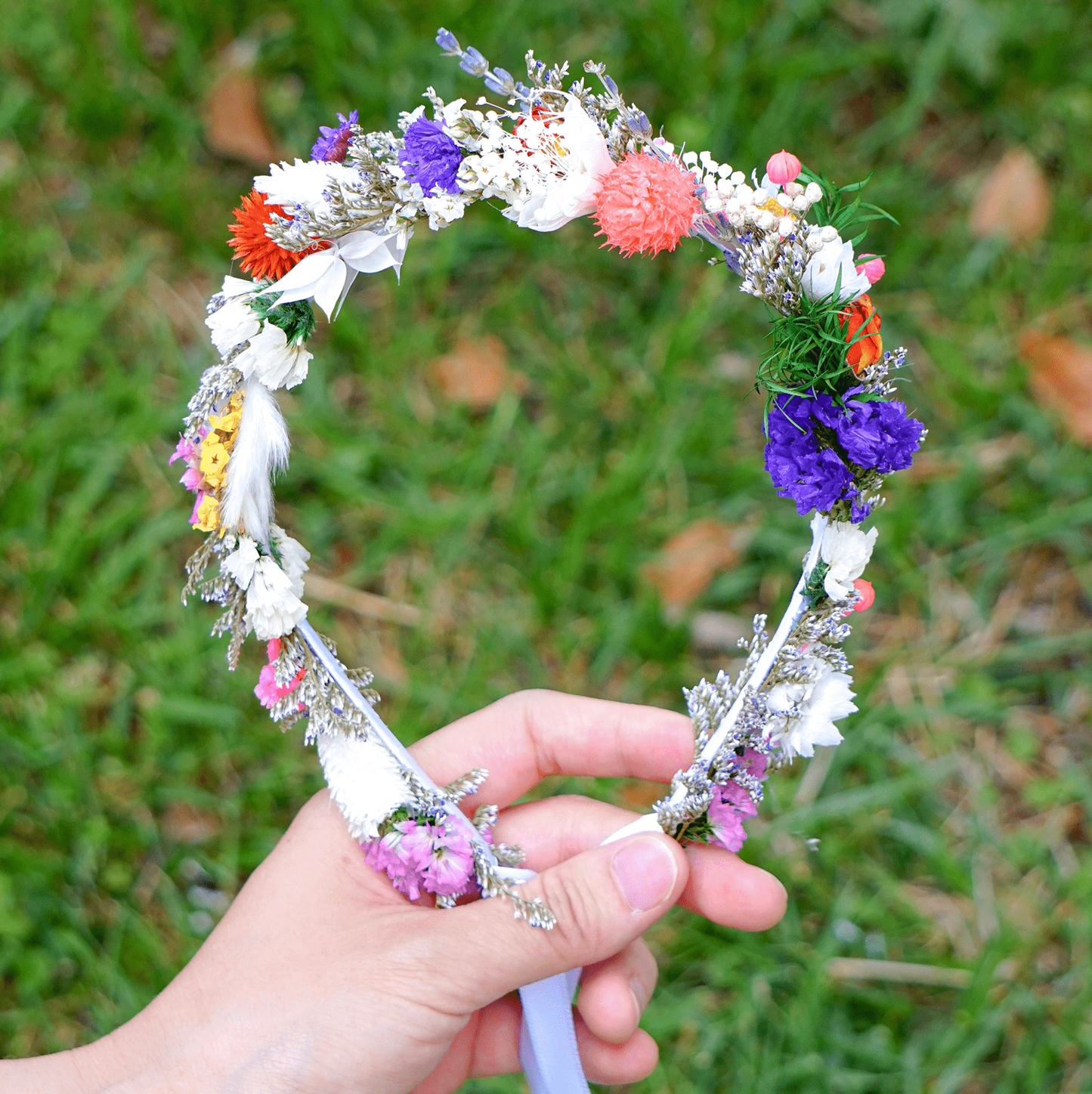 Forget-Me-Not & Baby’s Breath Dried Flower Crown