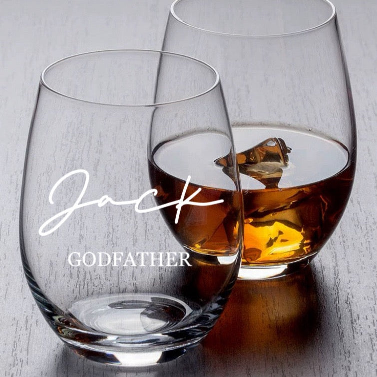 Engraved Stemless Wine Glass | 475 ML