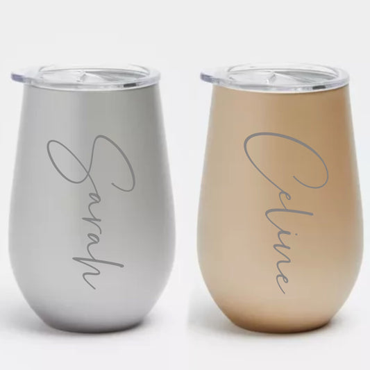 Engraved Reusable Travel Tumbler