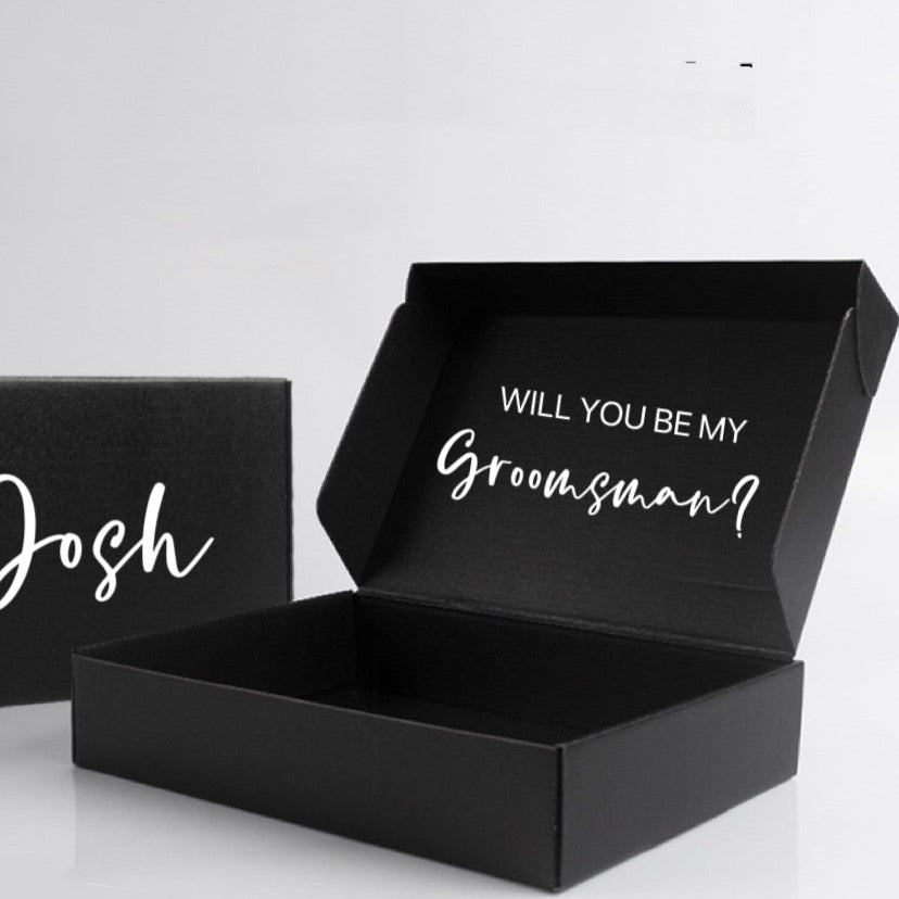 Discover sleek black airplane packaging boxes, perfect for wedding proposals or small business packaging solutions, combining elegance and functionality for any occasion.