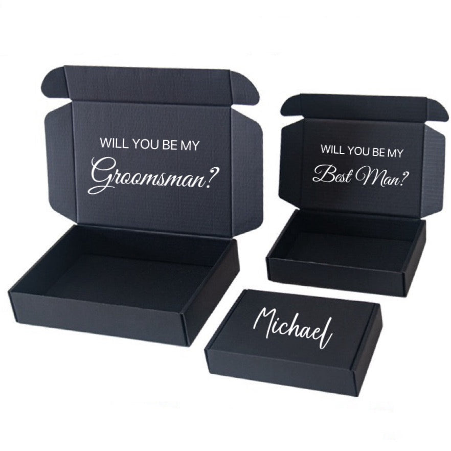 Discover sleek black airplane packaging boxes, perfect for wedding proposals or small business packaging solutions, combining elegance and functionality for any occasion.