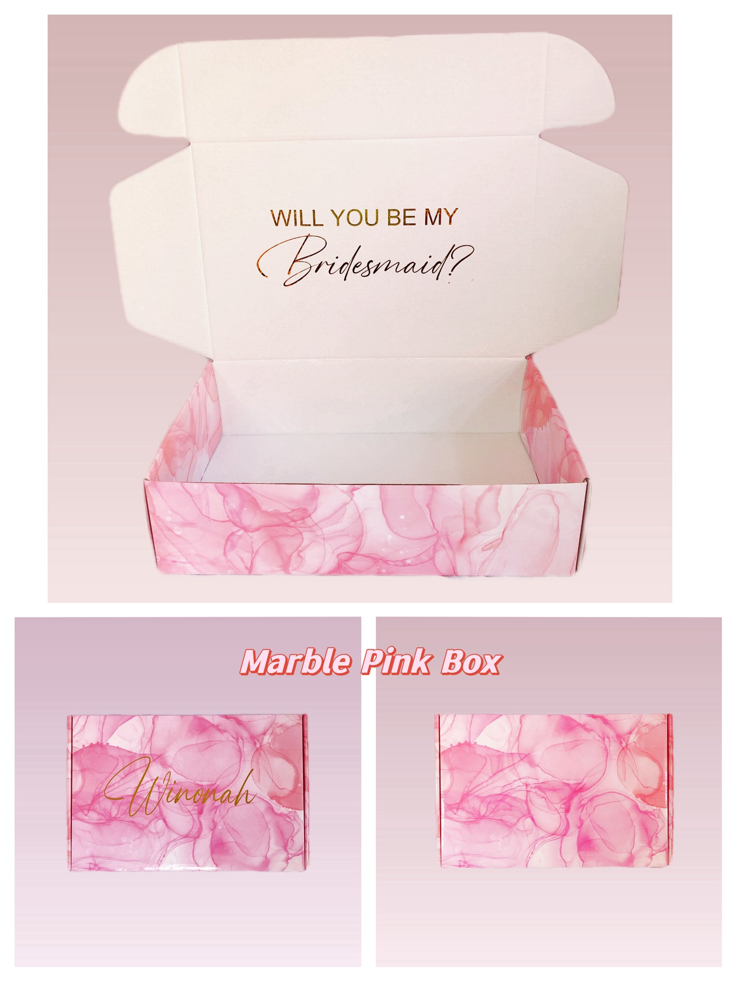 Marble Pink Aeroplane Gift Box