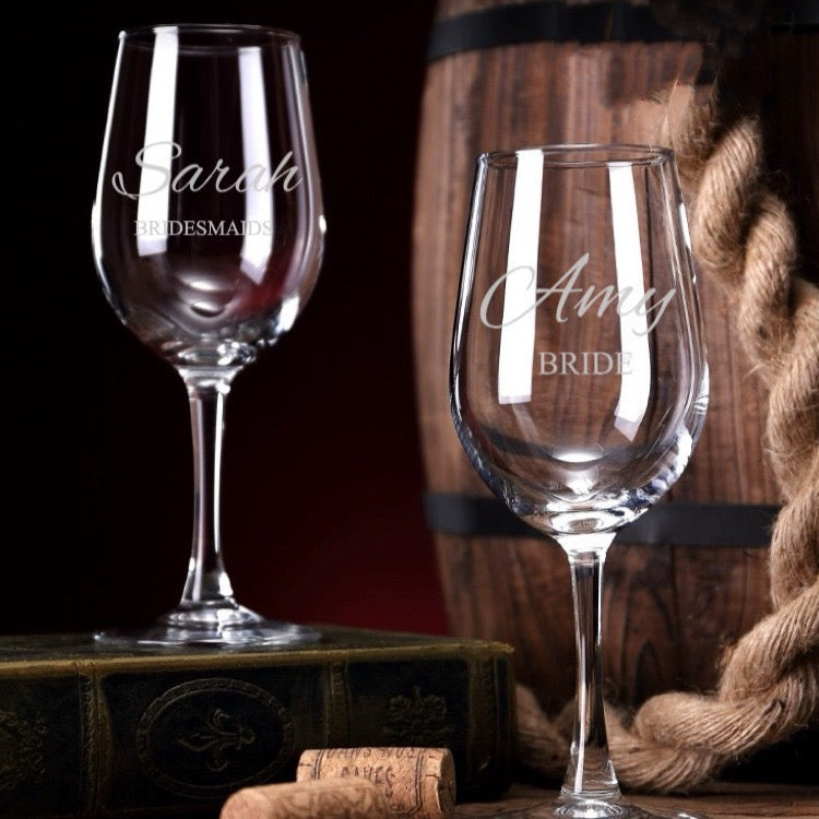 Engraved Wine Glasses