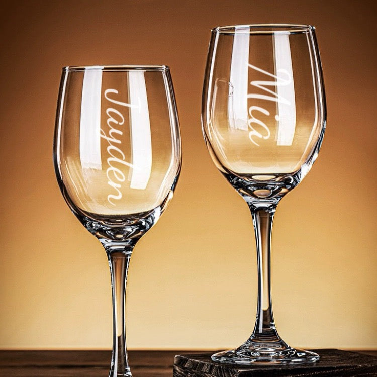 Engraved Wine Glasses For Couple