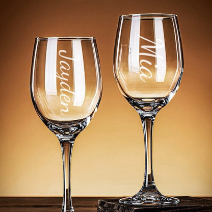 Engraved Wine Glasses