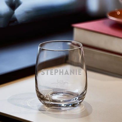 Valentines Engraved Stemless Wine Glass | 475 ML