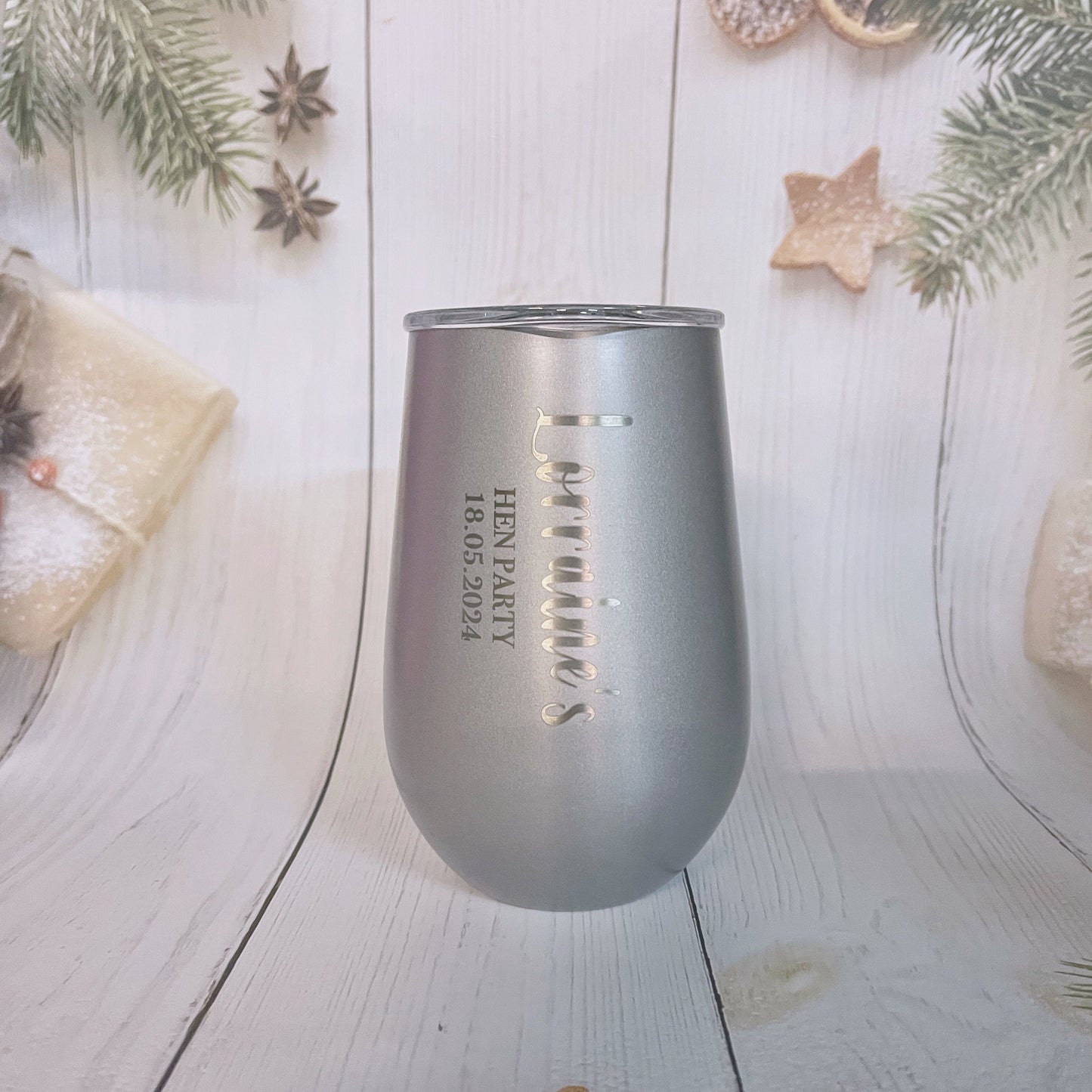 Engraved Reusable Travel wine Tumbler