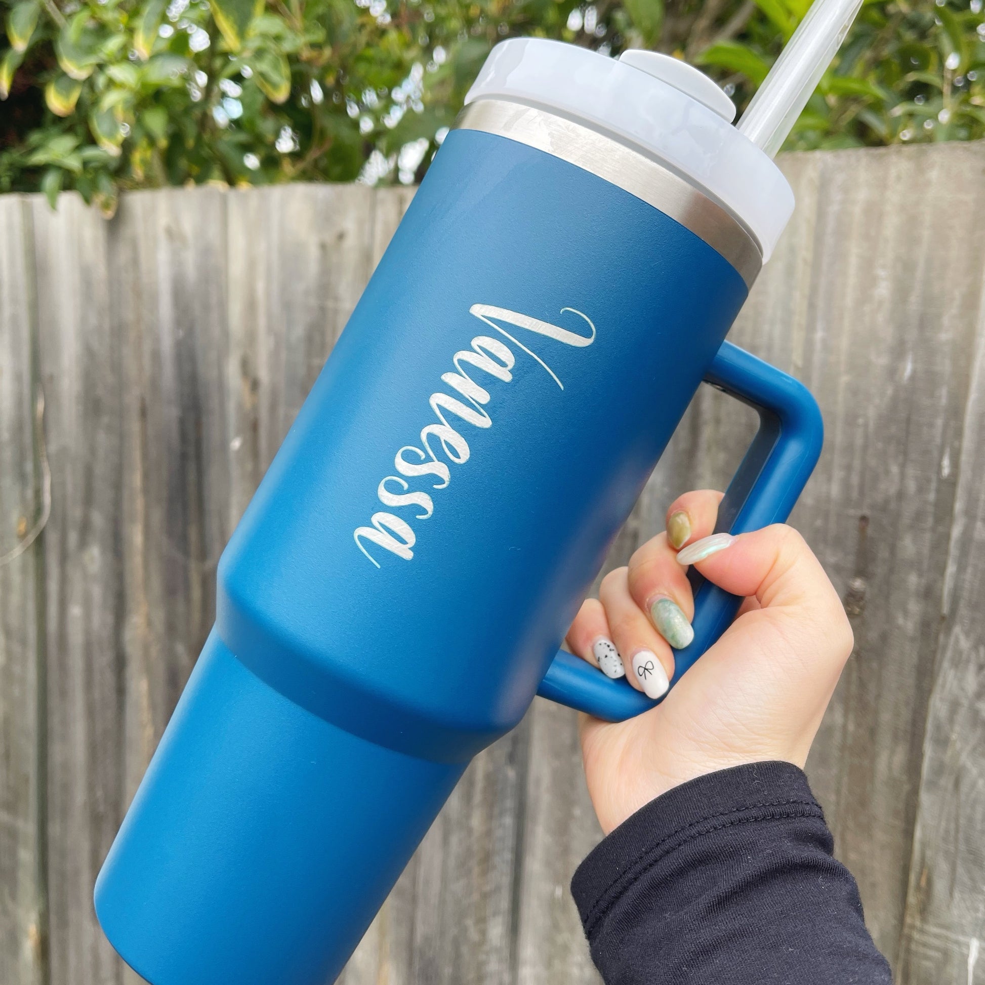 Experience sustainable elegance with our engraved travel straw mug. Enjoy eco-friendly sips on the go with a personalized touch.