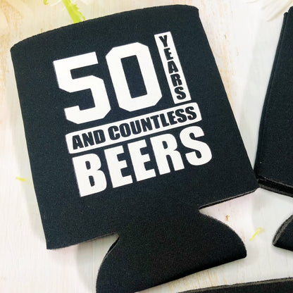 Birthday Celebration Stubby Holder- 50 Years and countless beers