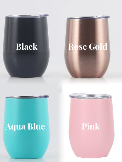 Engraved Reusable Travel wine Tumbler