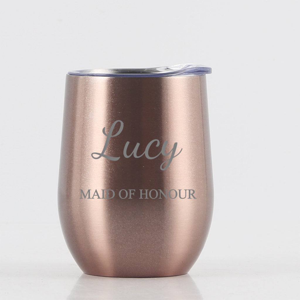 Engraved Reusable Travel wine Tumbler