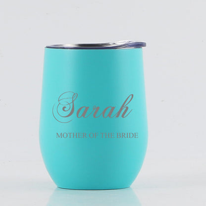 Engraved Reusable Travel wine Tumbler