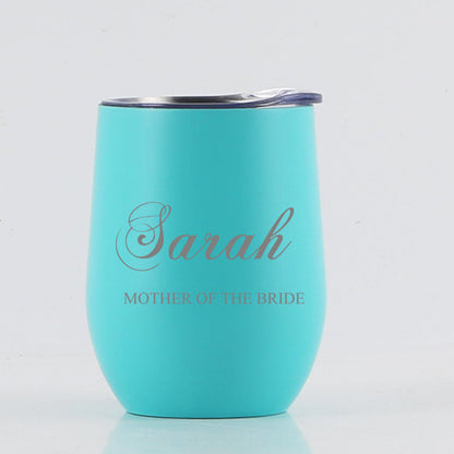 Engraved Reusable Travel wine Tumbler