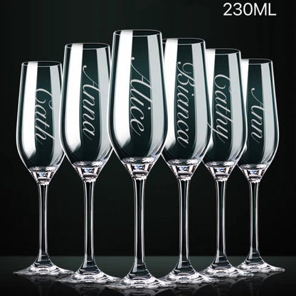 Engraved Champagne Flute