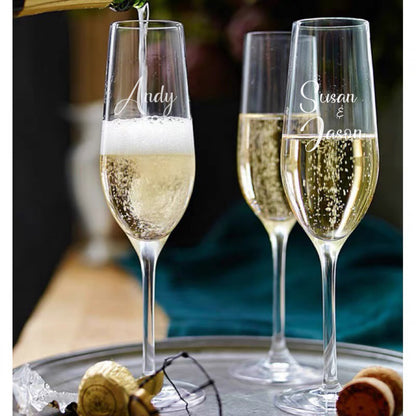 Engraved Champagne Flute