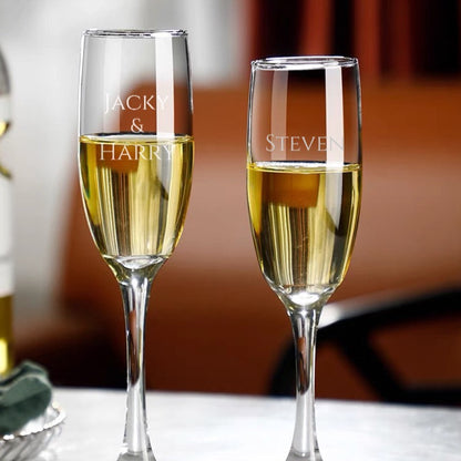 Engraved Champagne Flute