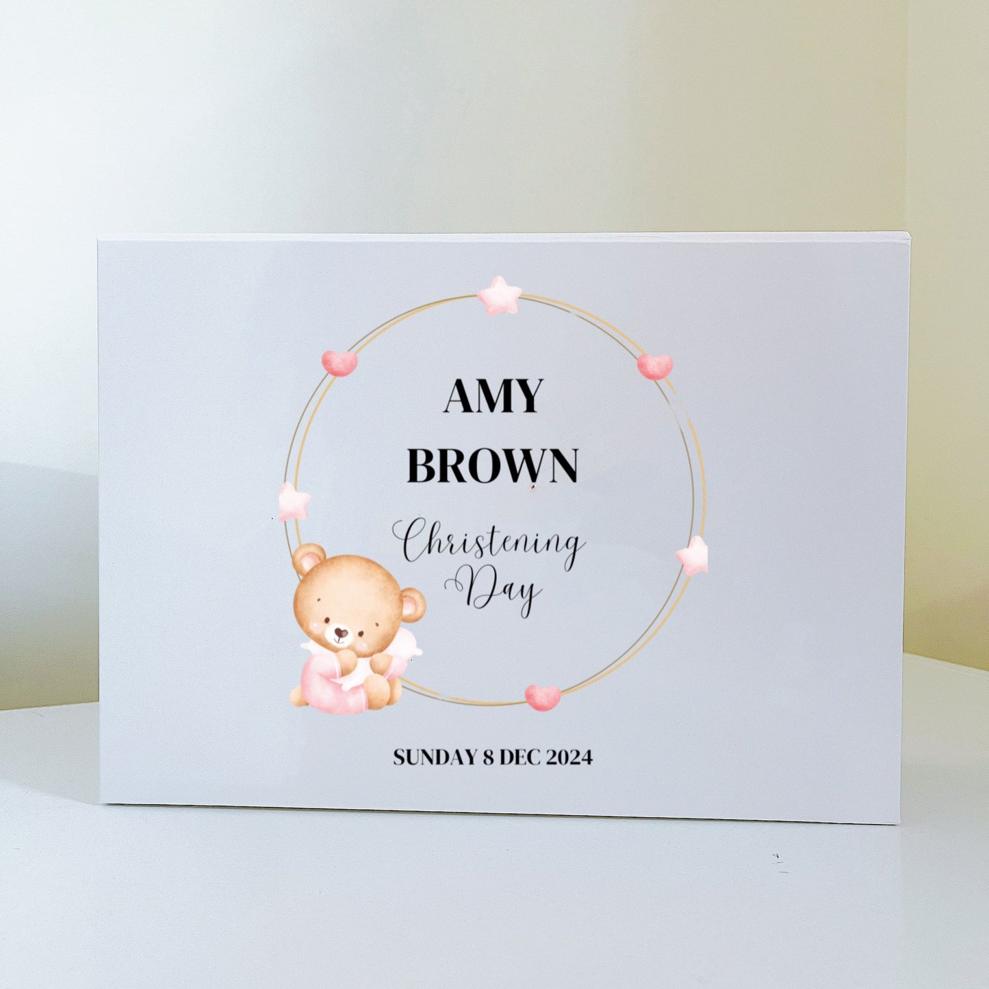 Luxury Christening Gift Box|Magnetic Gift Box|Personalized Christening Name Box|Christening Keepsake Box|Custom Christening Gift Box