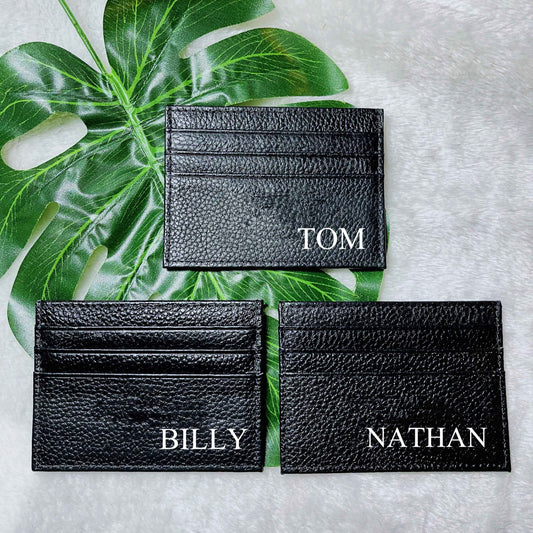 Personalised Leather Card Holder