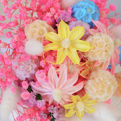 Pink Baby’s Breath & Orchid Bohemian Bouquet