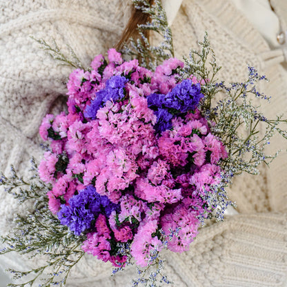 Pink Forget-Me-Not Dried Wedding Flower Bouquet