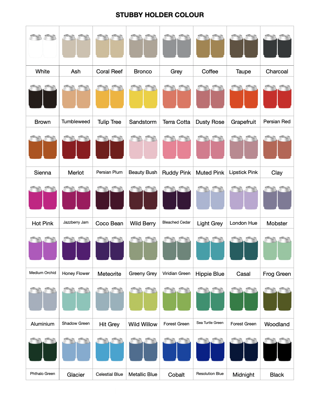 Wedding Stubby Coolers - Design A002