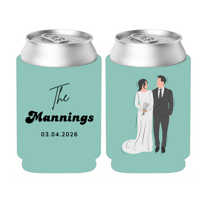 Wedding Stubby Coolers - Design A002