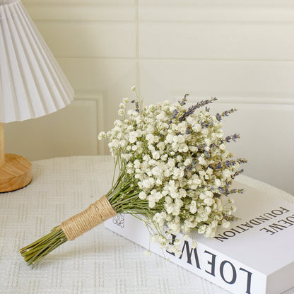 White Gypsophila & Lavender Dried Flower Bouquet