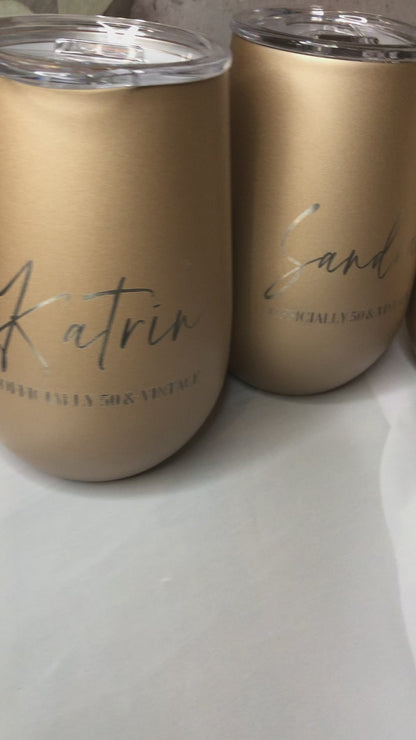 Engraved Reusable Travel Tumbler