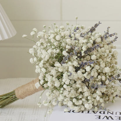 White Gypsophila & Lavender Dried Flower Bouquet