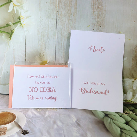 Bridesmaid + Maid of Honour Card