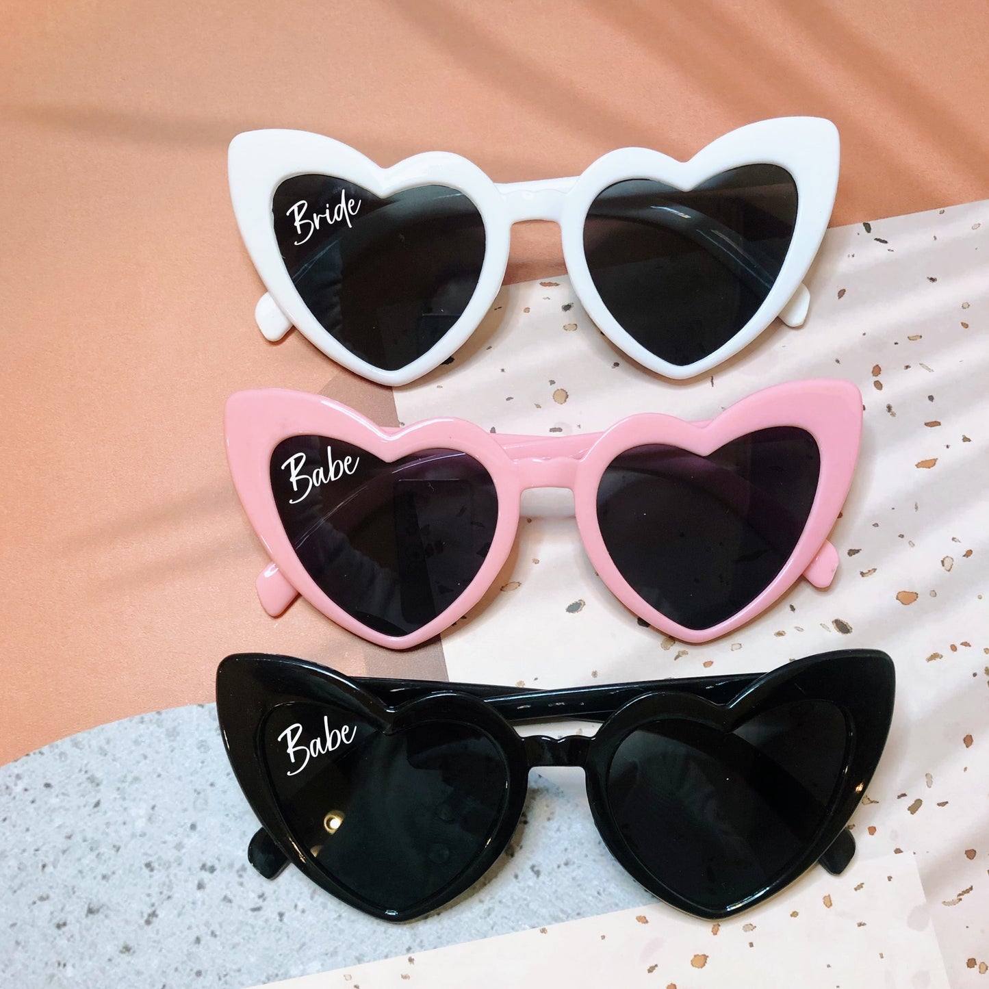 Heart Shape Bride Bridal Bridesmaid Sunglasses