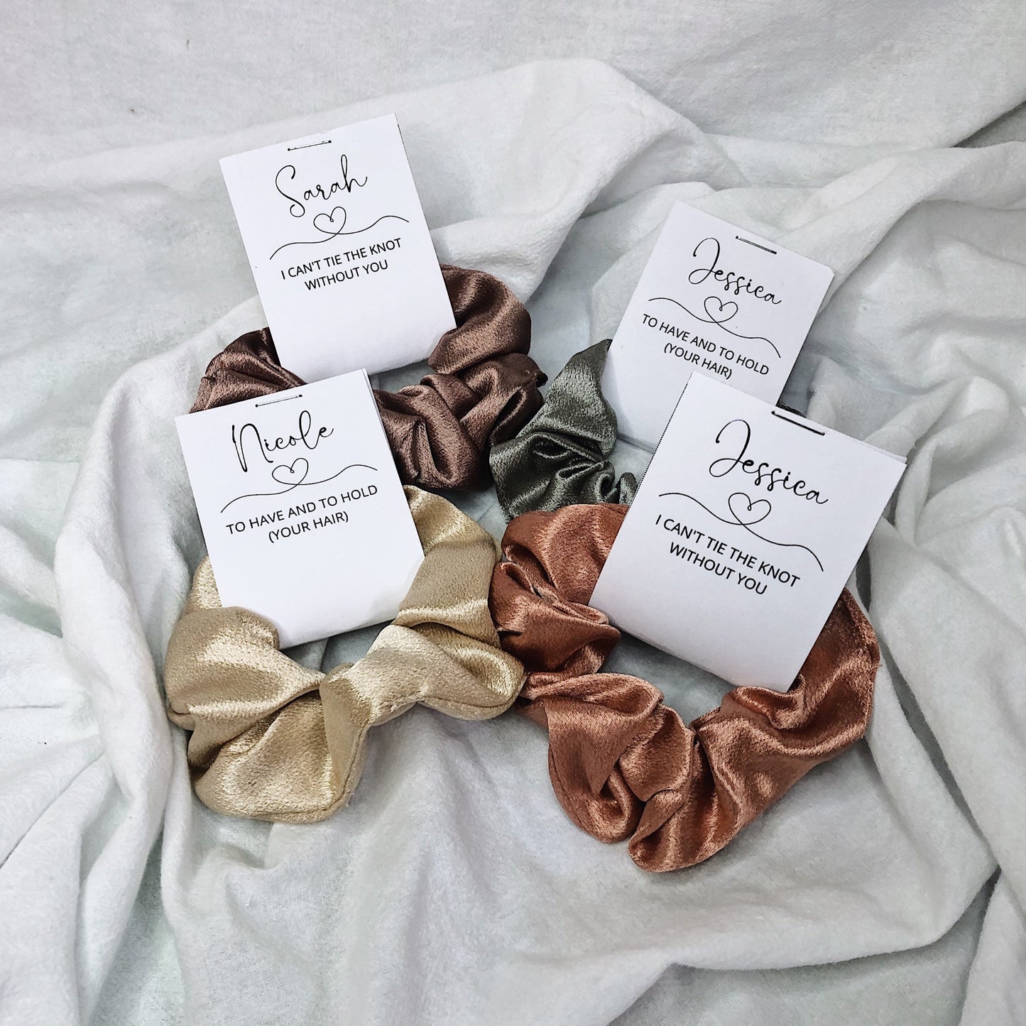 Scrunchies with Gift Tag