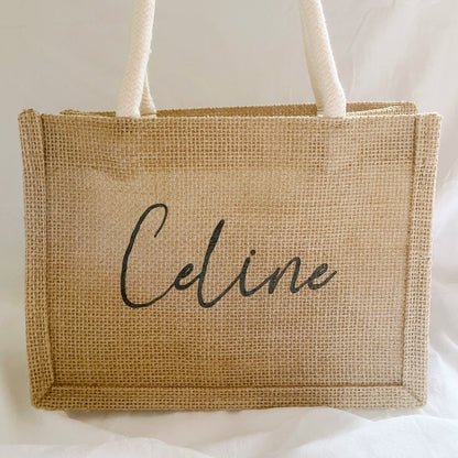 Personalized Large Size Jute Bag: Carry your essentials in style with this spacious and eco-friendly bag, personalized to your liking.