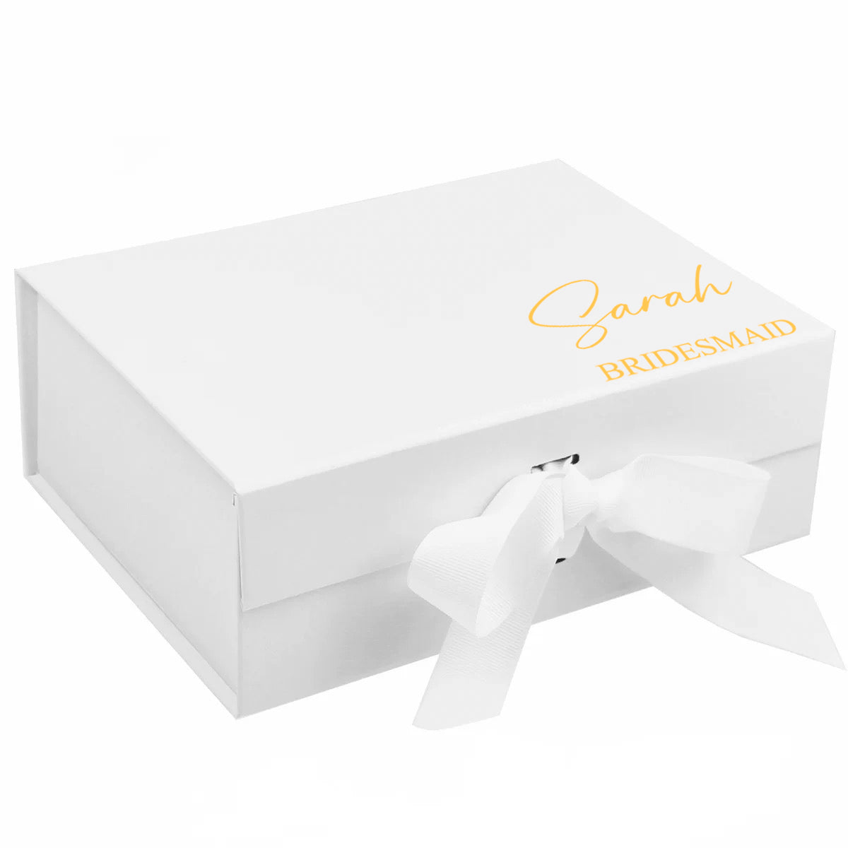 Our white ribbon magnetic gift box is ideal for birthdays, groomsman/ best man proposals, Christmas gifts, and more.