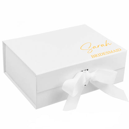 Our white ribbon magnetic gift box is ideal for birthdays, groomsman/ best man proposals, Christmas gifts, and more.